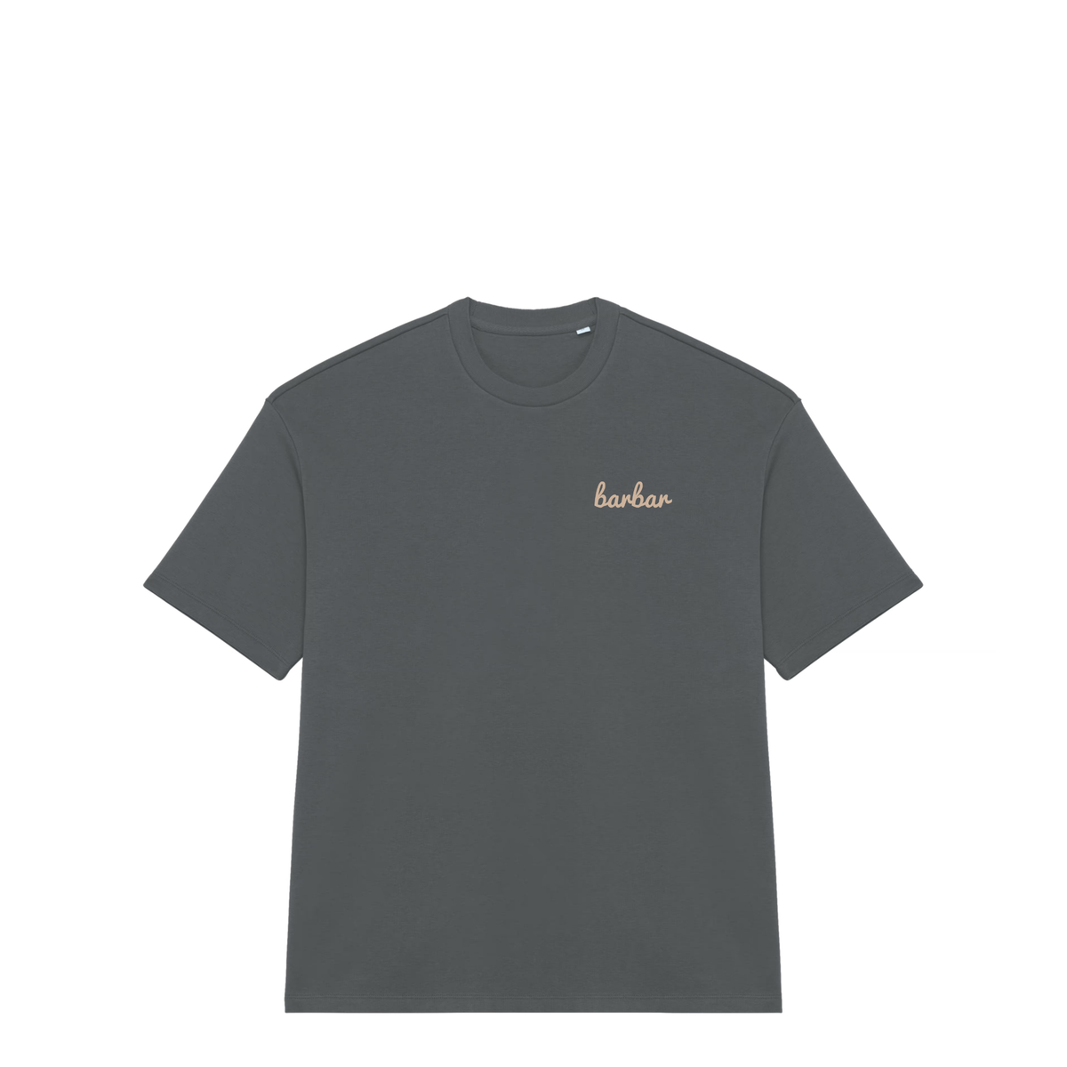 Oversized French Terry T-shirt (BarBar Off-white logo)