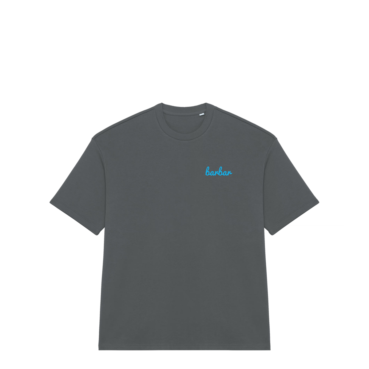 Oversized French Terry T-shirt (BarBar Light Blue logo)
