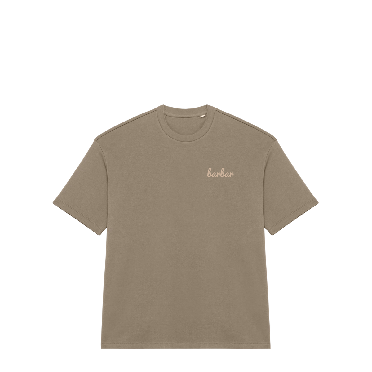 Oversized French Terry T-shirt (BarBar Off-white logo)