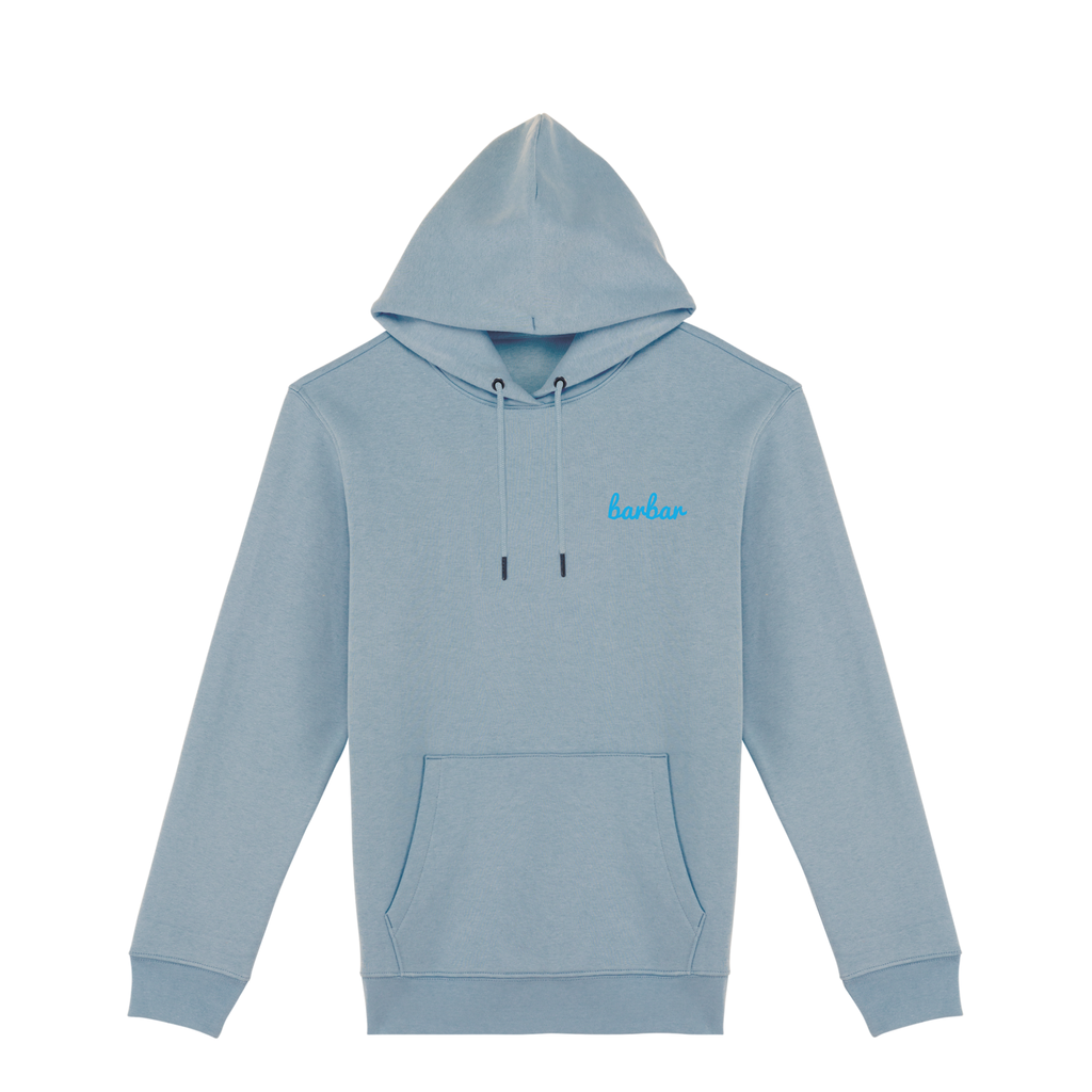 Uniseks Hoodie (BarBar Light blue logo)