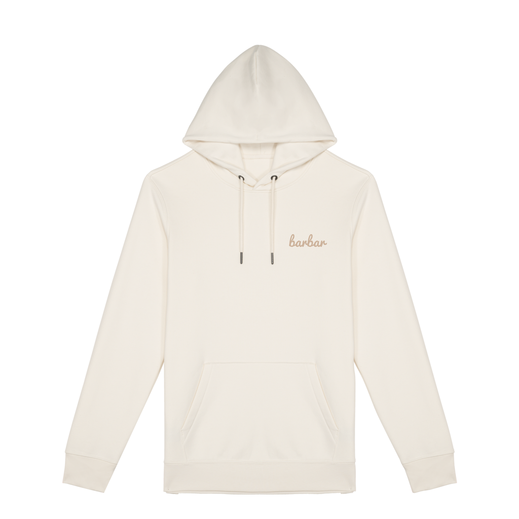 Uniseks Hoodie (BarBar Off-white logo)