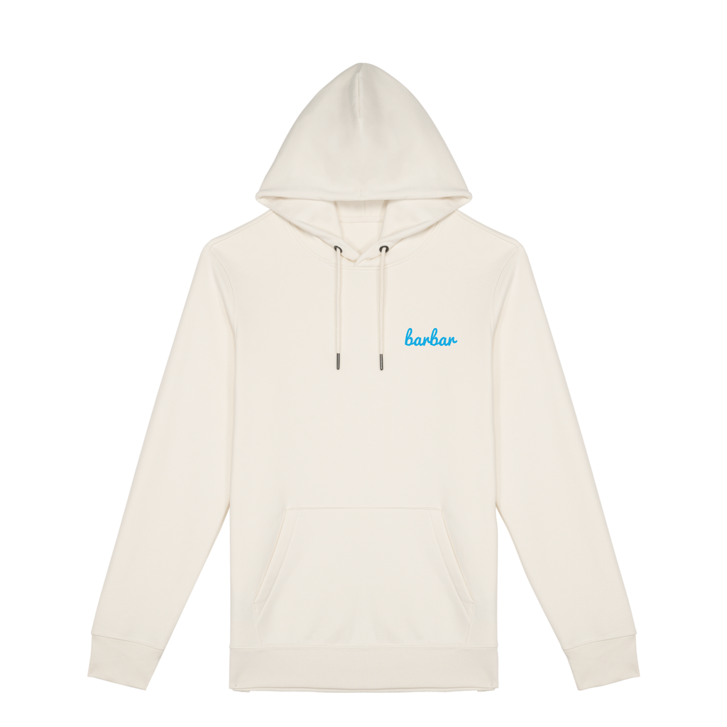 Uniseks Hoodie (BarBar Light blue logo)