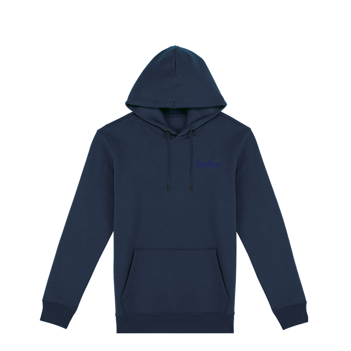 Uniseks Hoodie (BarBar Navy blue logo)