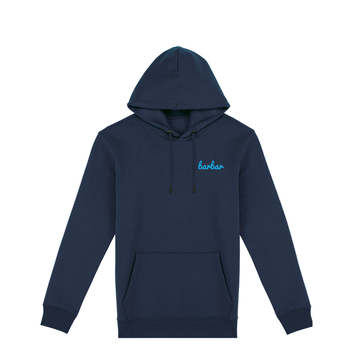 Uniseks Hoodie (BarBar Light blue logo)