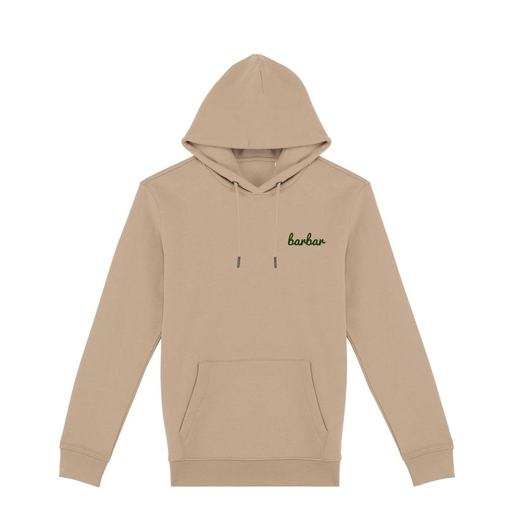 Uniseks Hoodie (BarBar Kakhi logo)