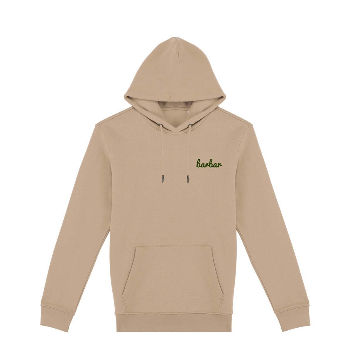 Uniseks Hoodie (BarBar Kakhi logo)