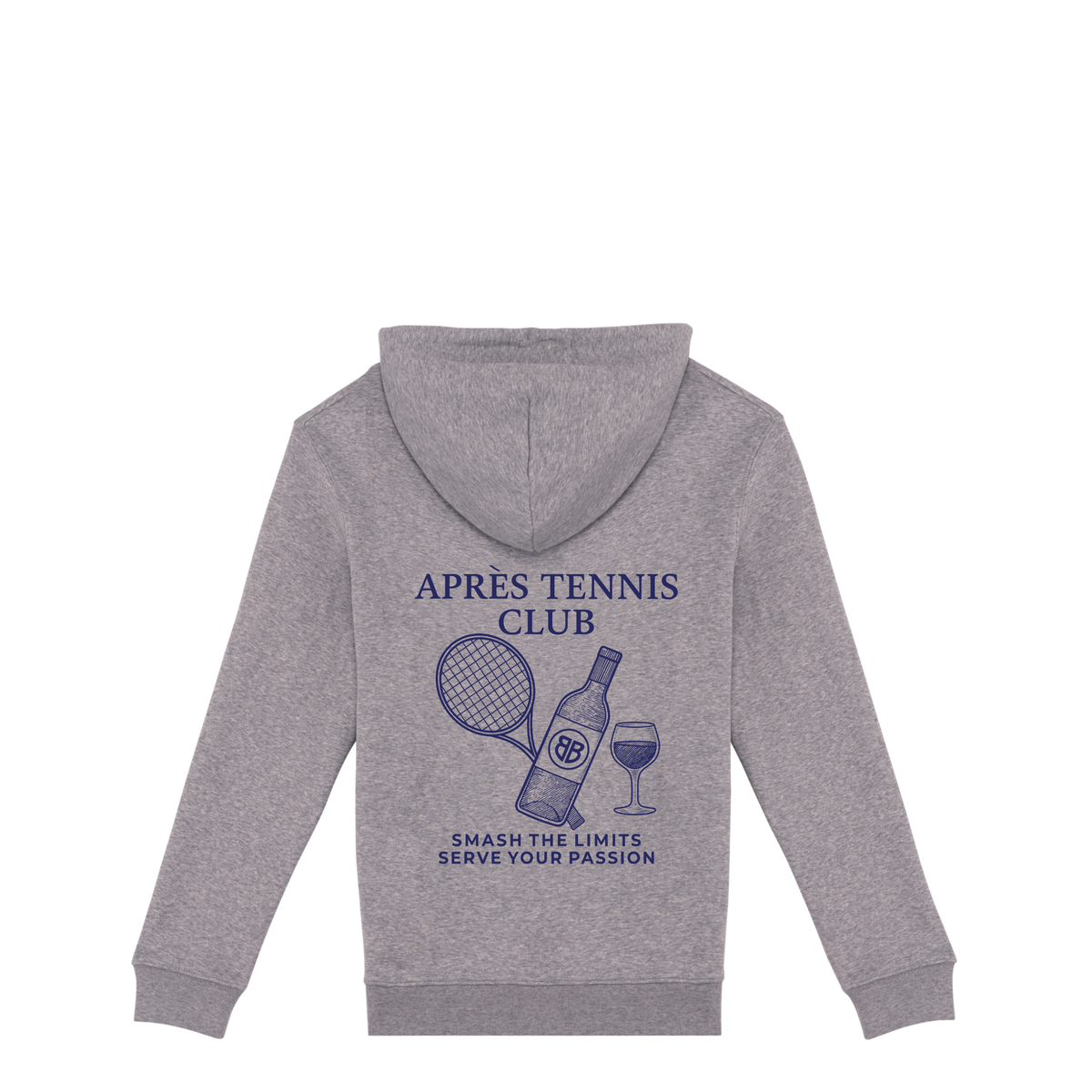 Uniseks Hoodie Après Tennis Club (Navy Blue logo)