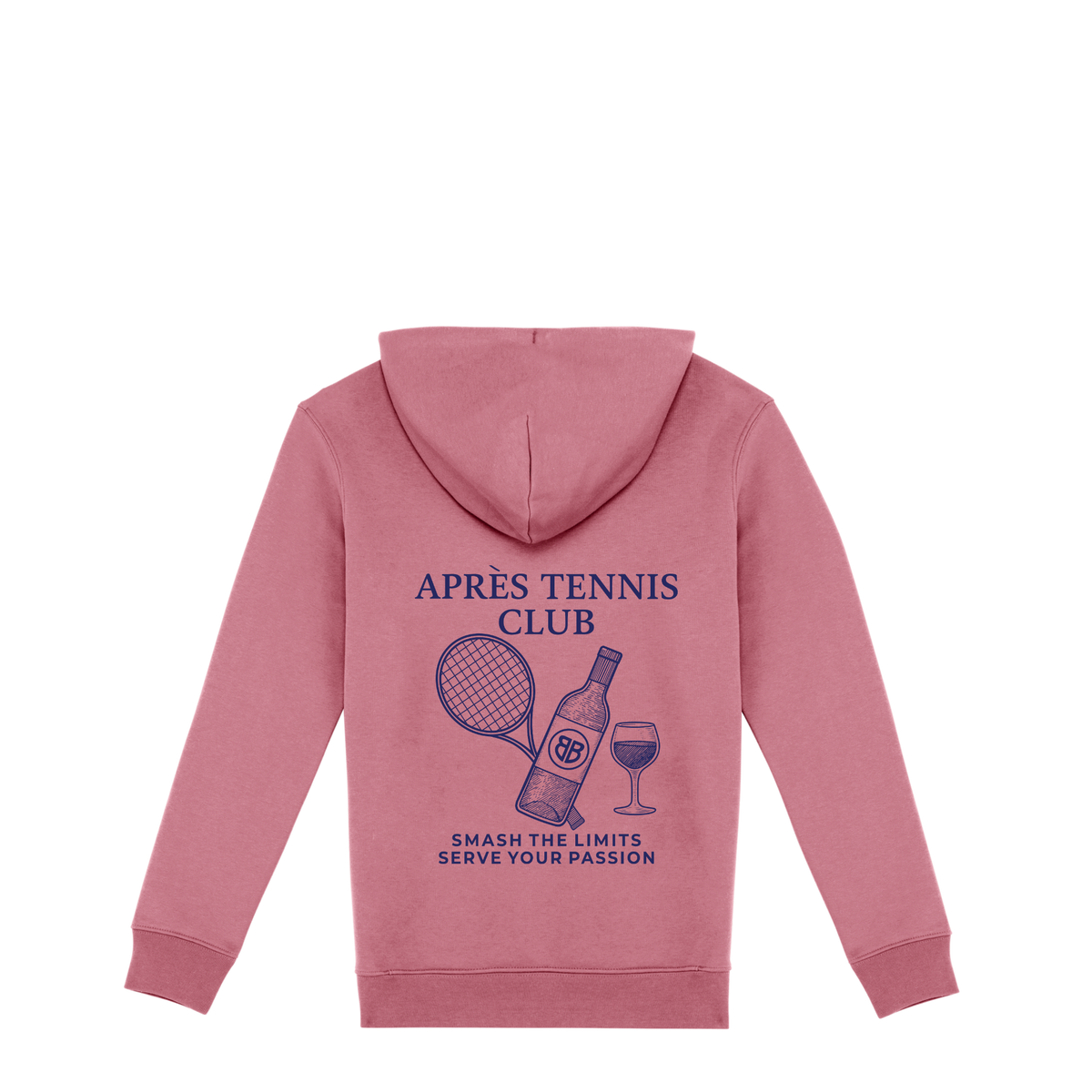 Uniseks Hoodie Après Tennis Club (Navy Blue logo)