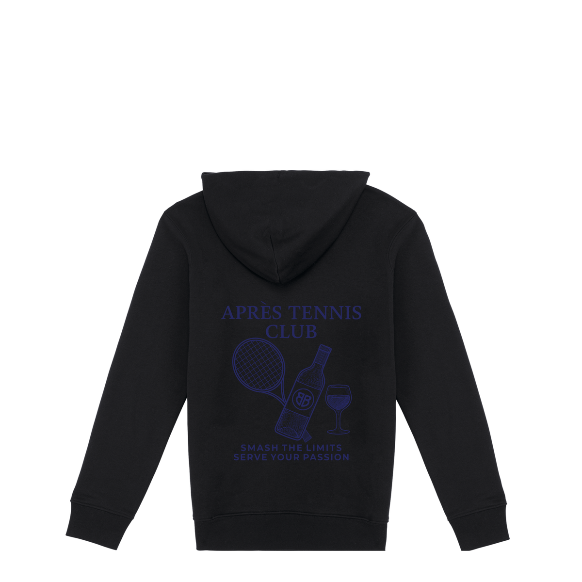 Uniseks Hoodie Après Tennis Club (Navy Blue logo)