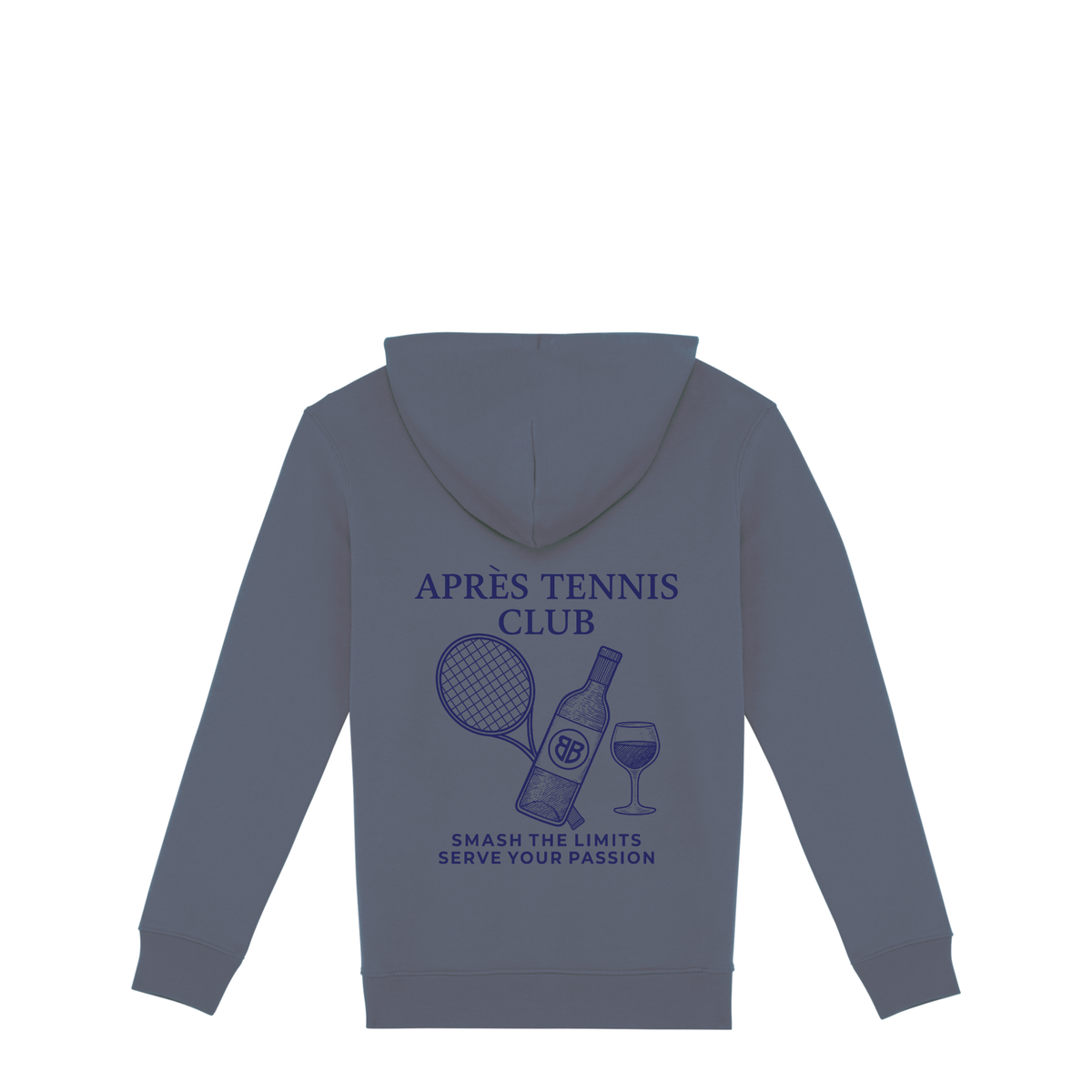 Uniseks Hoodie Après Tennis Club (Navy Blue logo)