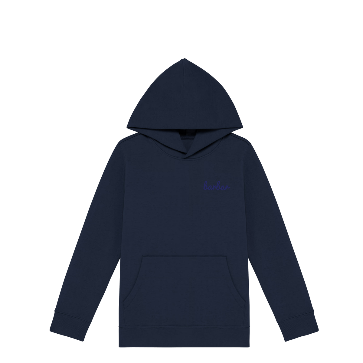 Kinder Hoodie (BarBar Navy blue logo)