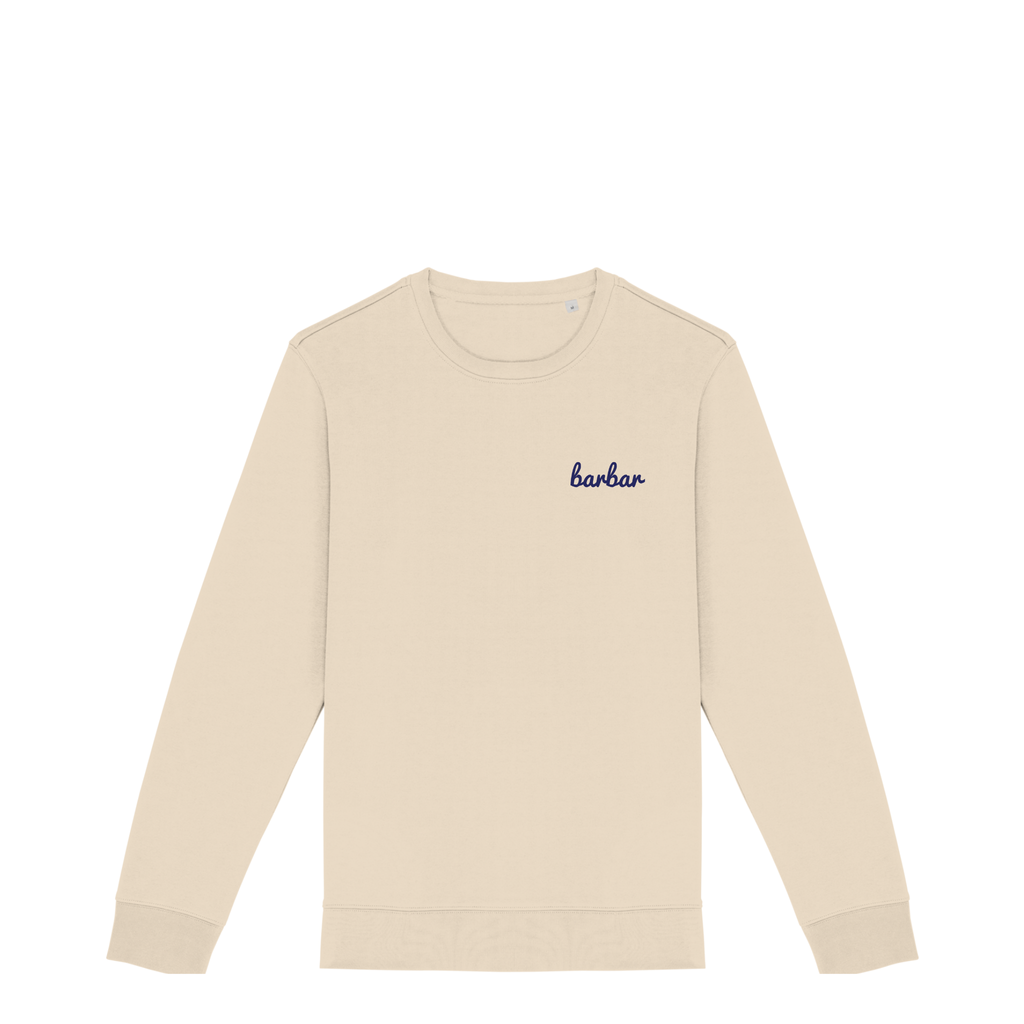 Uniseks Sweater (BarBar Navy blue logo)