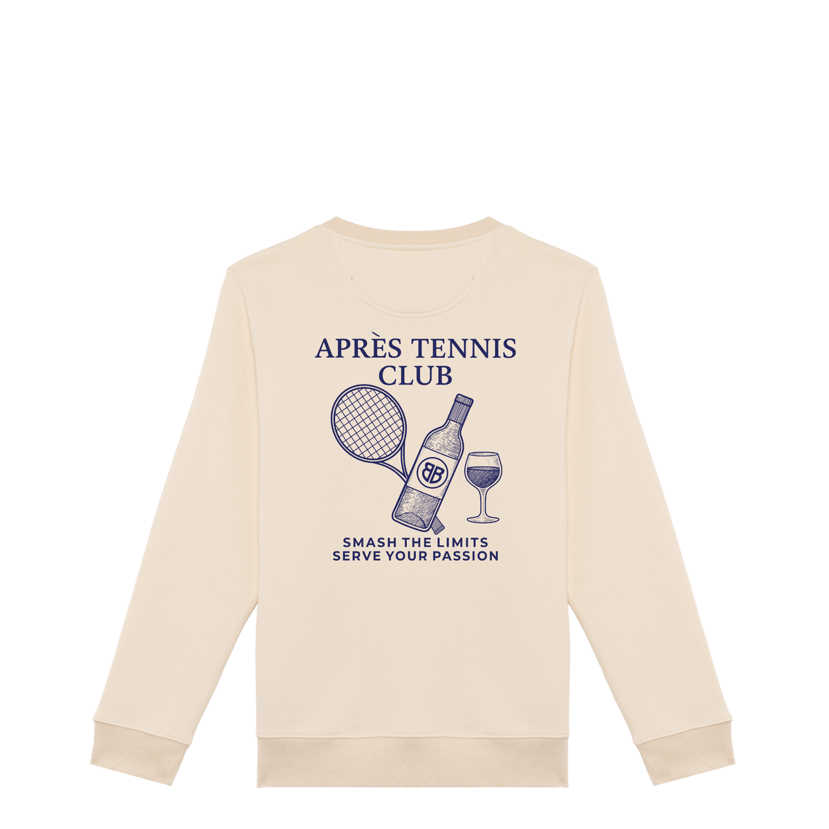 Uniseks Sweater Après Tennis Club (Navy Blue logo)