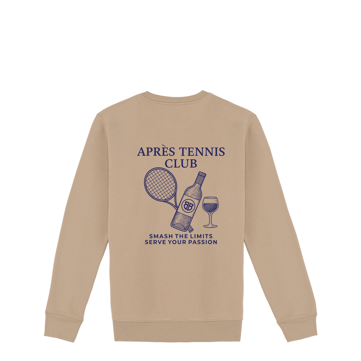 Uniseks Sweater Après Tennis Club (Navy Blue logo)