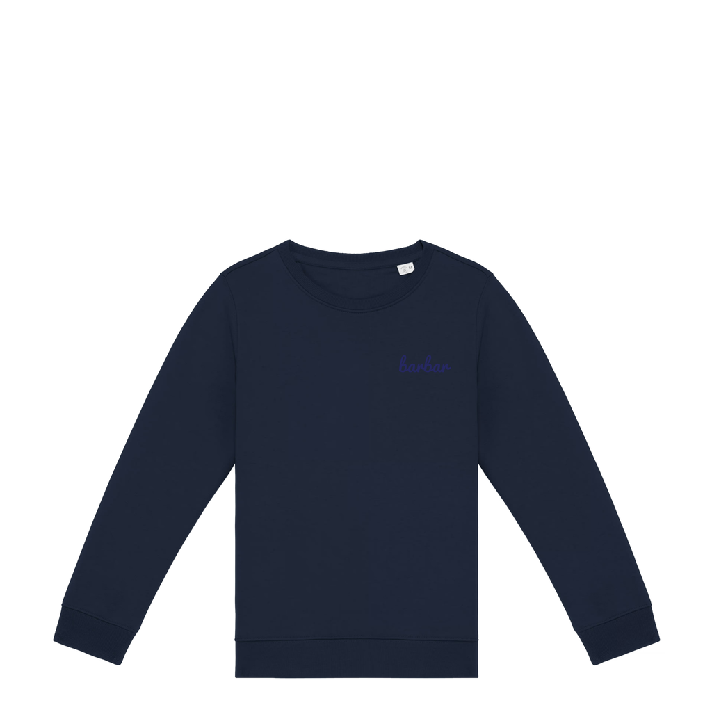 Kinder Sweater (BarBar Navy blue logo)