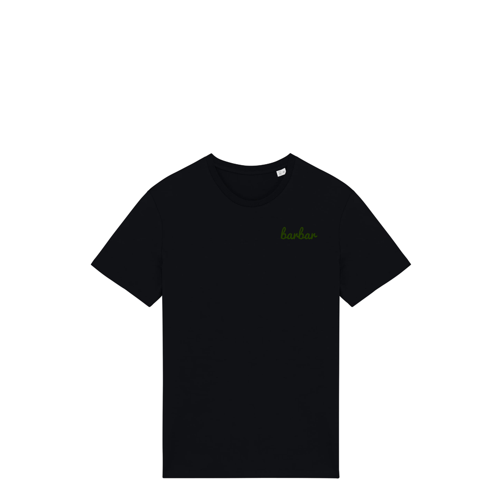 Uniseks T-shirt (BarBar Khaki logo)