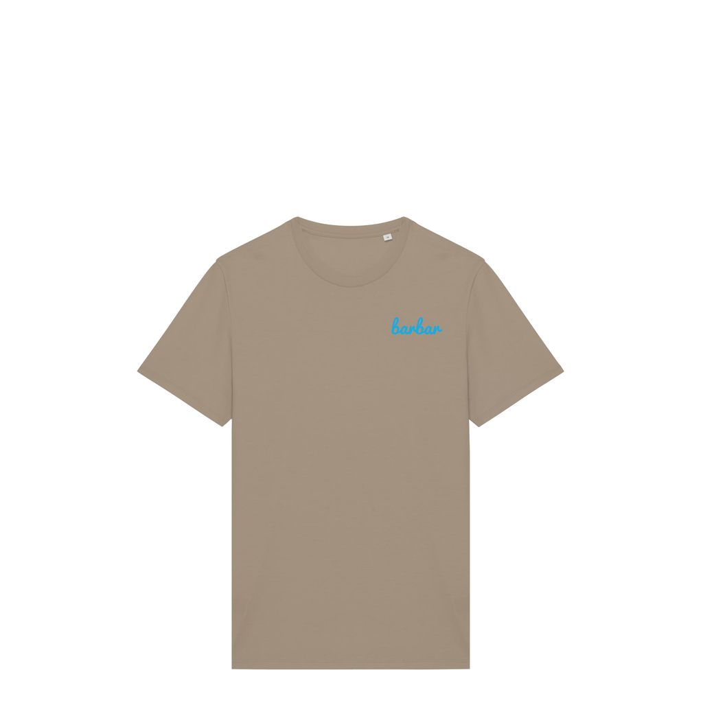 Uniseks T-shirt (BarBar Light blue logo)