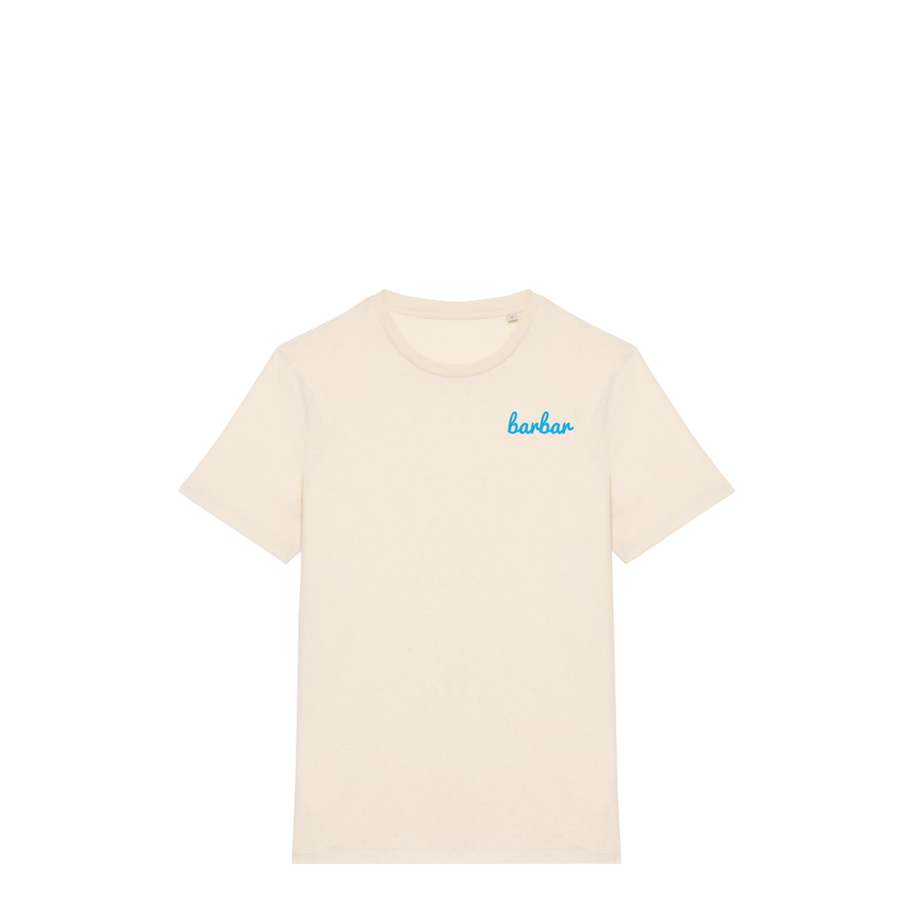 Uniseks T-shirt (BarBar Light blue logo)