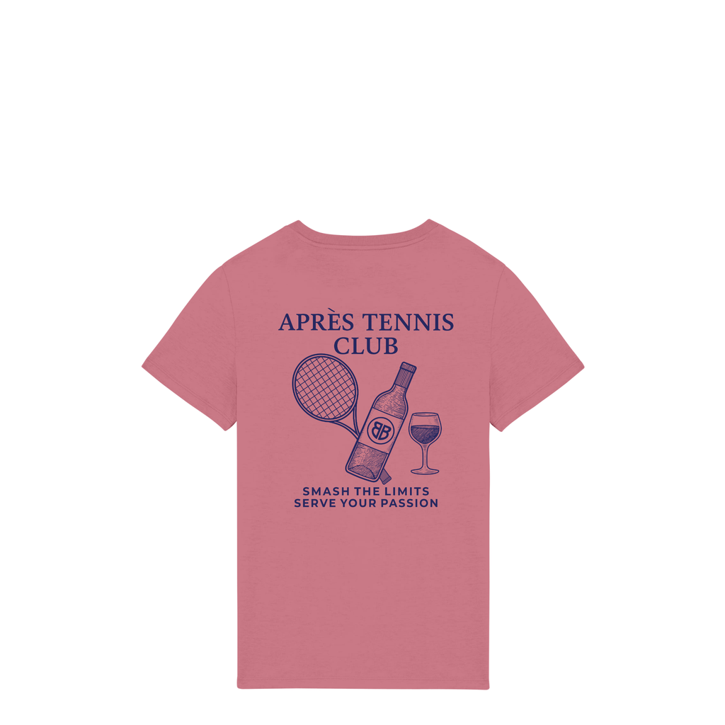 Uniseks T-shirt Après Tennis Club (Navy Blue logo)