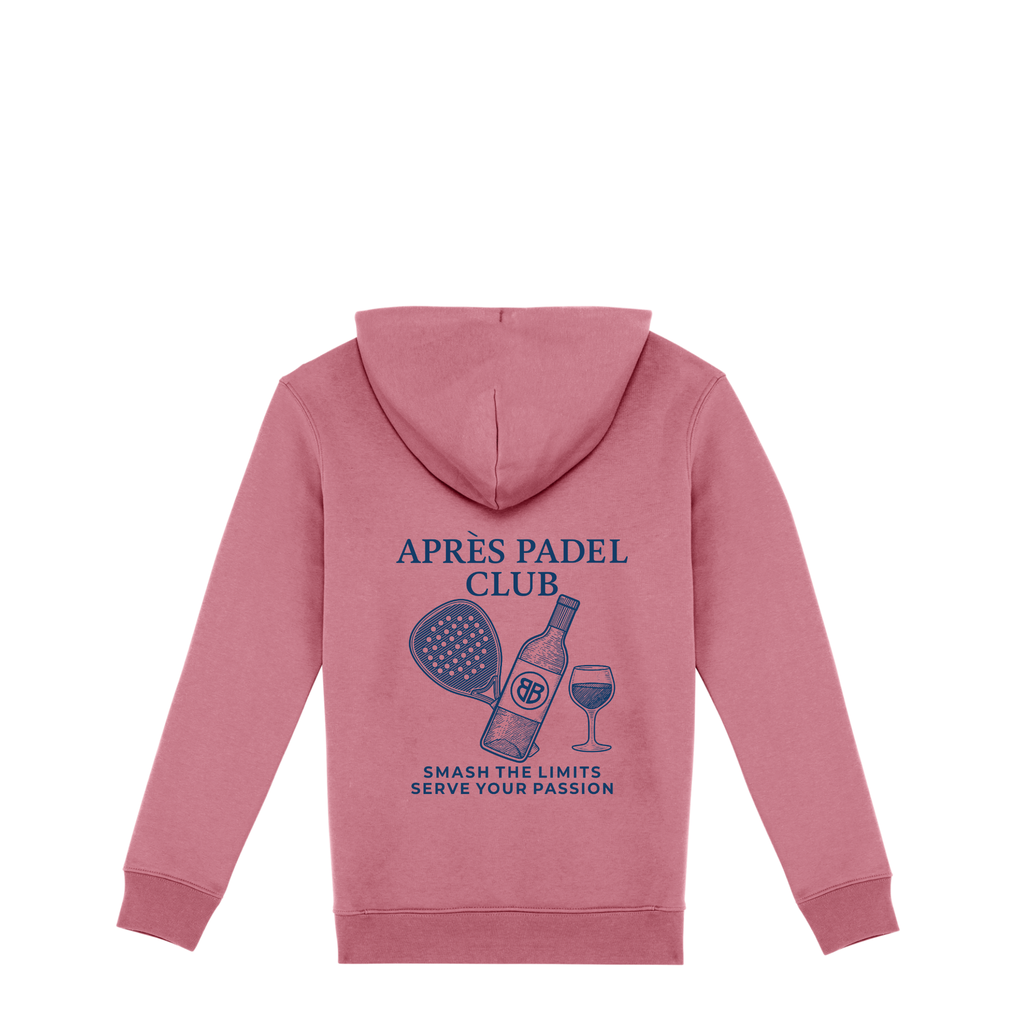Uniseks Hoodie Après Padel Club (Navy Blue logo)