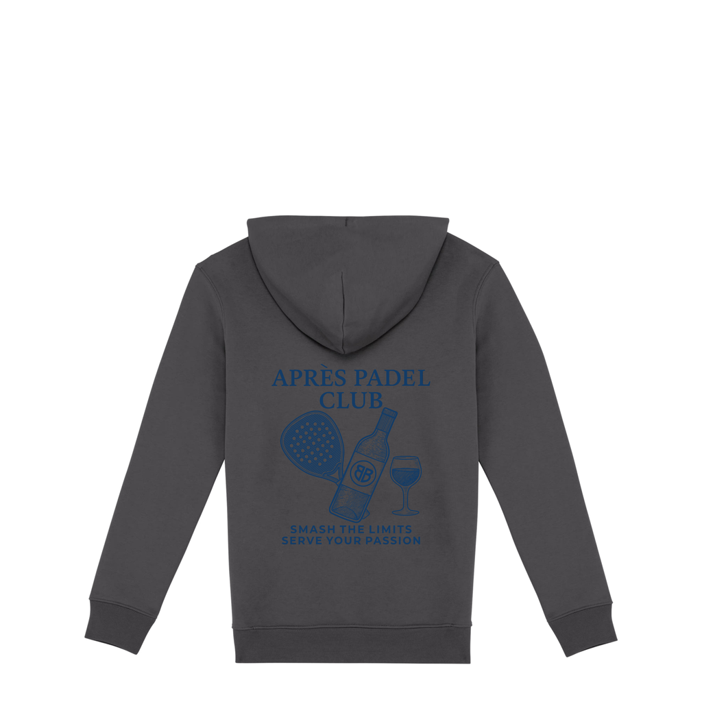 Uniseks Hoodie Après Padel Club (Navy Blue logo)