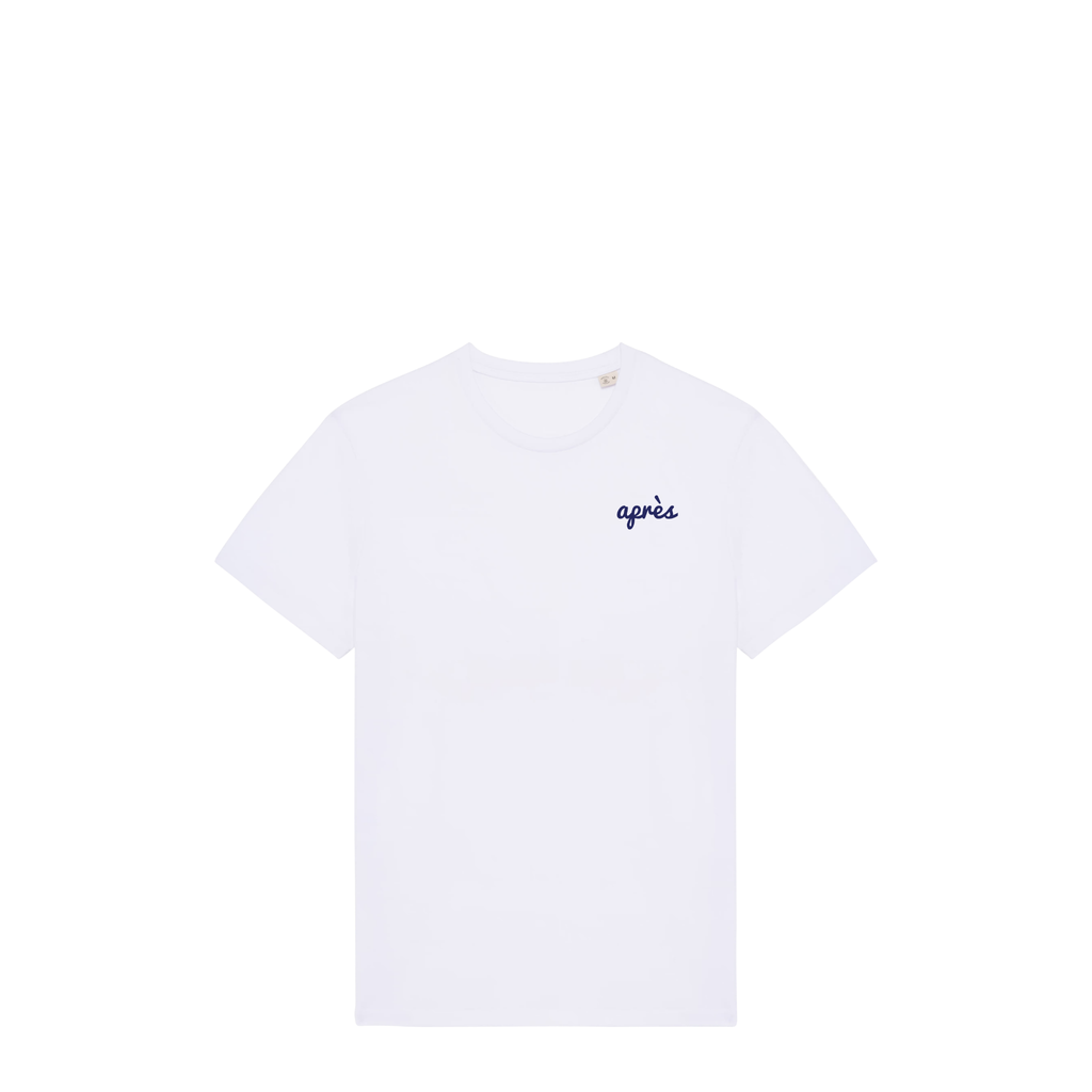 Uniseks T-shirt Après Tennis Club (Navy Blue logo)