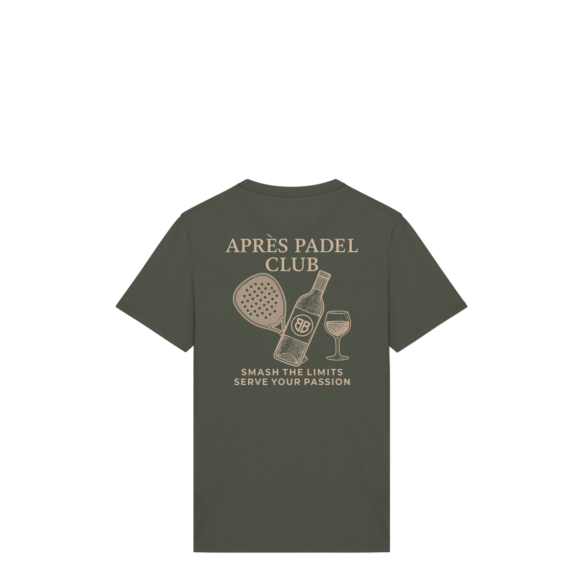 Uniseks T-shirt Après Padel Club (Off-white logo)