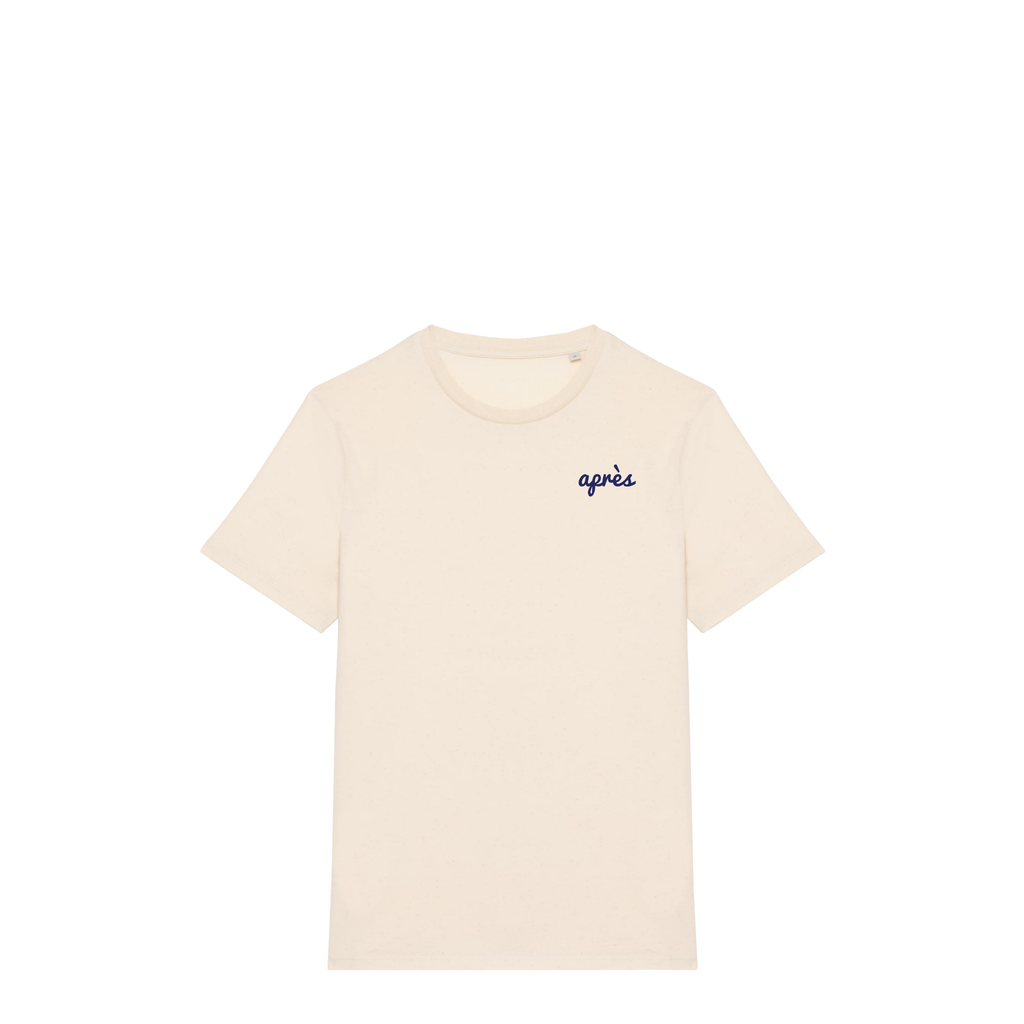 Uniseks T-shirt Après Tennis Club (Navy Blue logo)