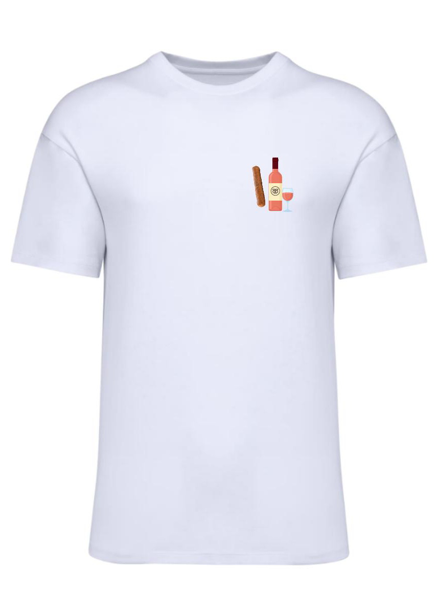 Uniseks T-shirt met afhangende schouders