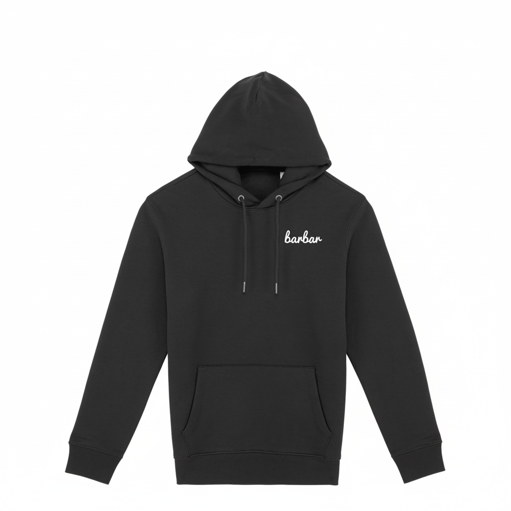 Iron Grey hoodie met BarBar-logo